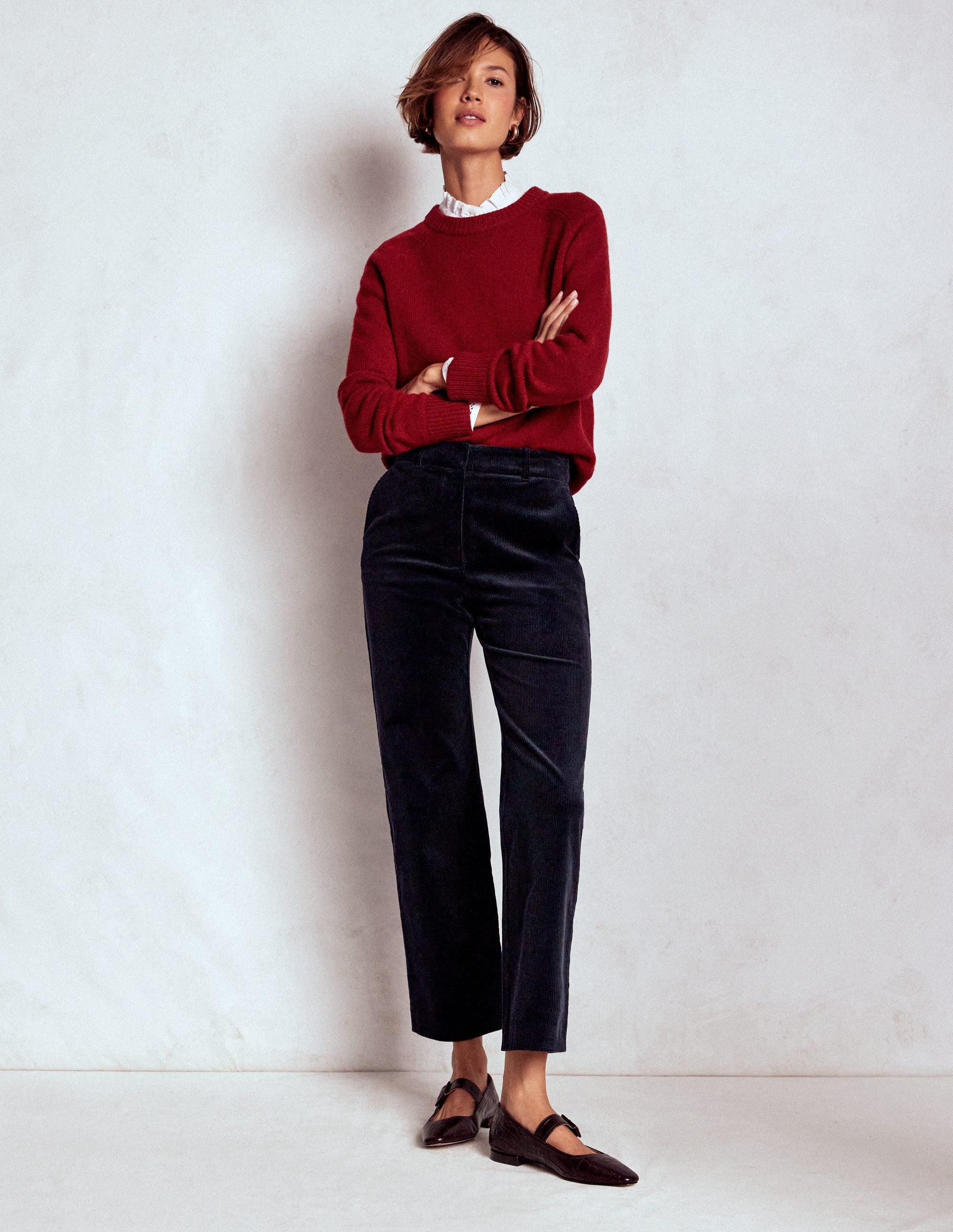Canonbury Cord Trousers-Navy - Image 1