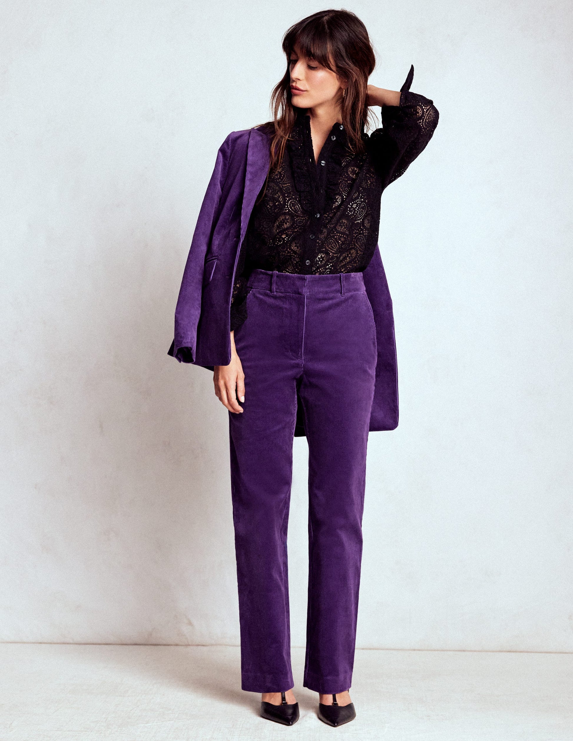 Canonbury Cord Trousers-Mystical Purple-1