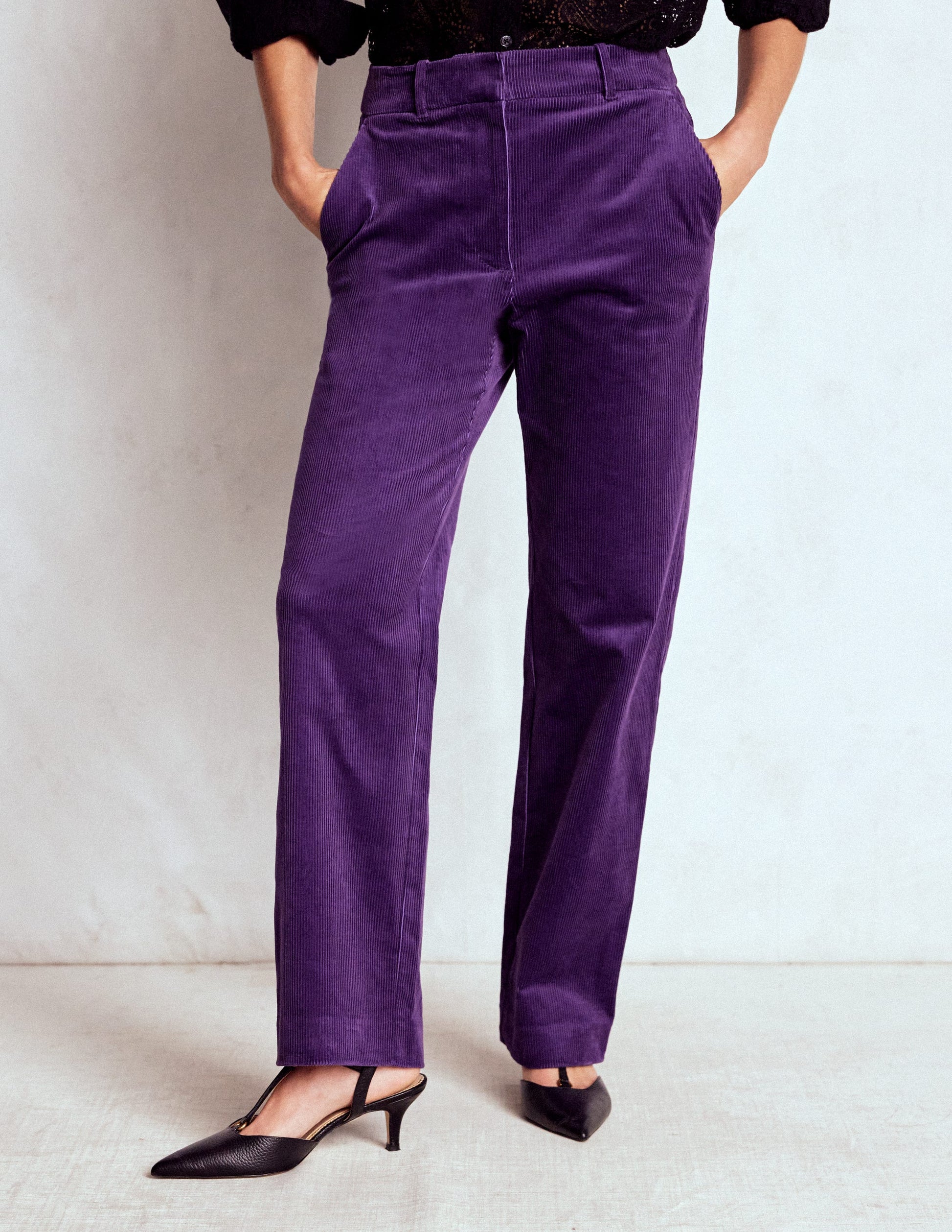 Canonbury Cord Trousers-Mystical Purple-4