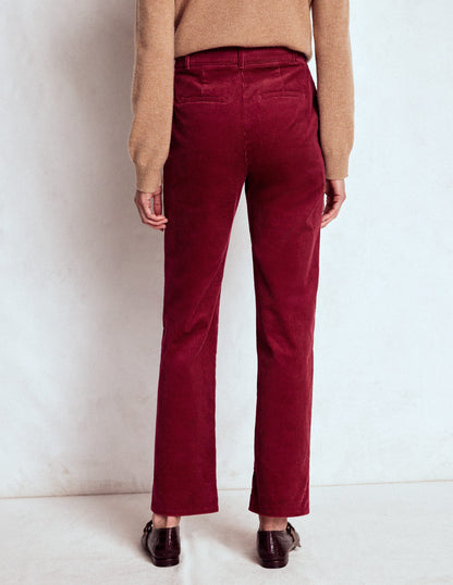 Canonbury Cord Trousers-Burgundy Red-4