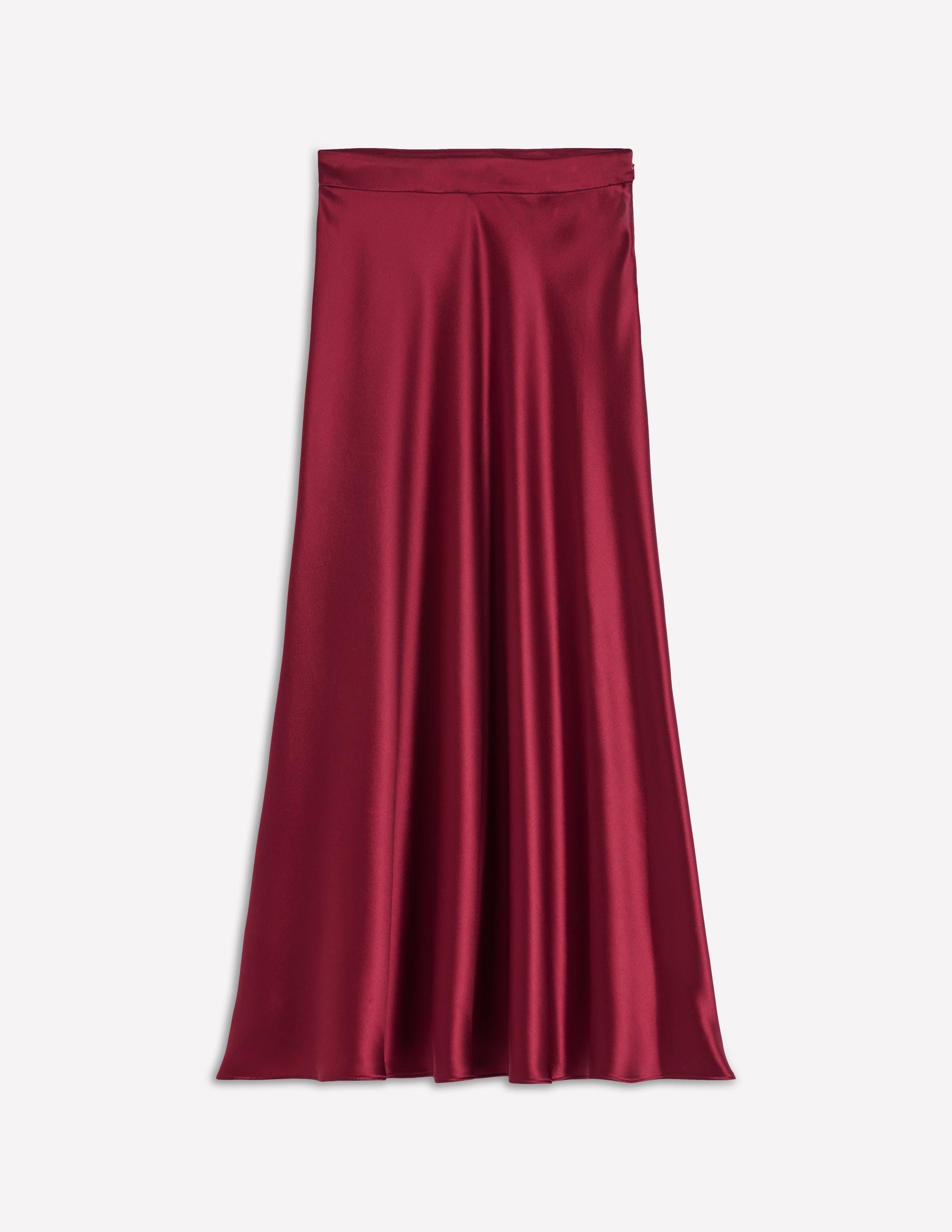 Bias Cut Slip Skirt-Chestnut-6