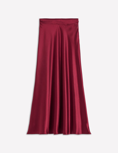 Bias Cut Slip Skirt-Chestnut-6