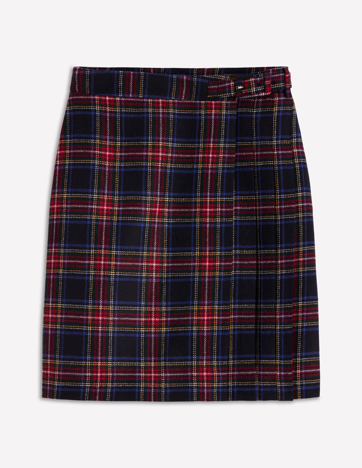 Helen Wool Kilt Skirt-Navy, Green and Red Check - Image 6
