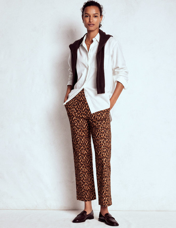 Smart 7/8 Trousers-Multi, Abstract Leopard