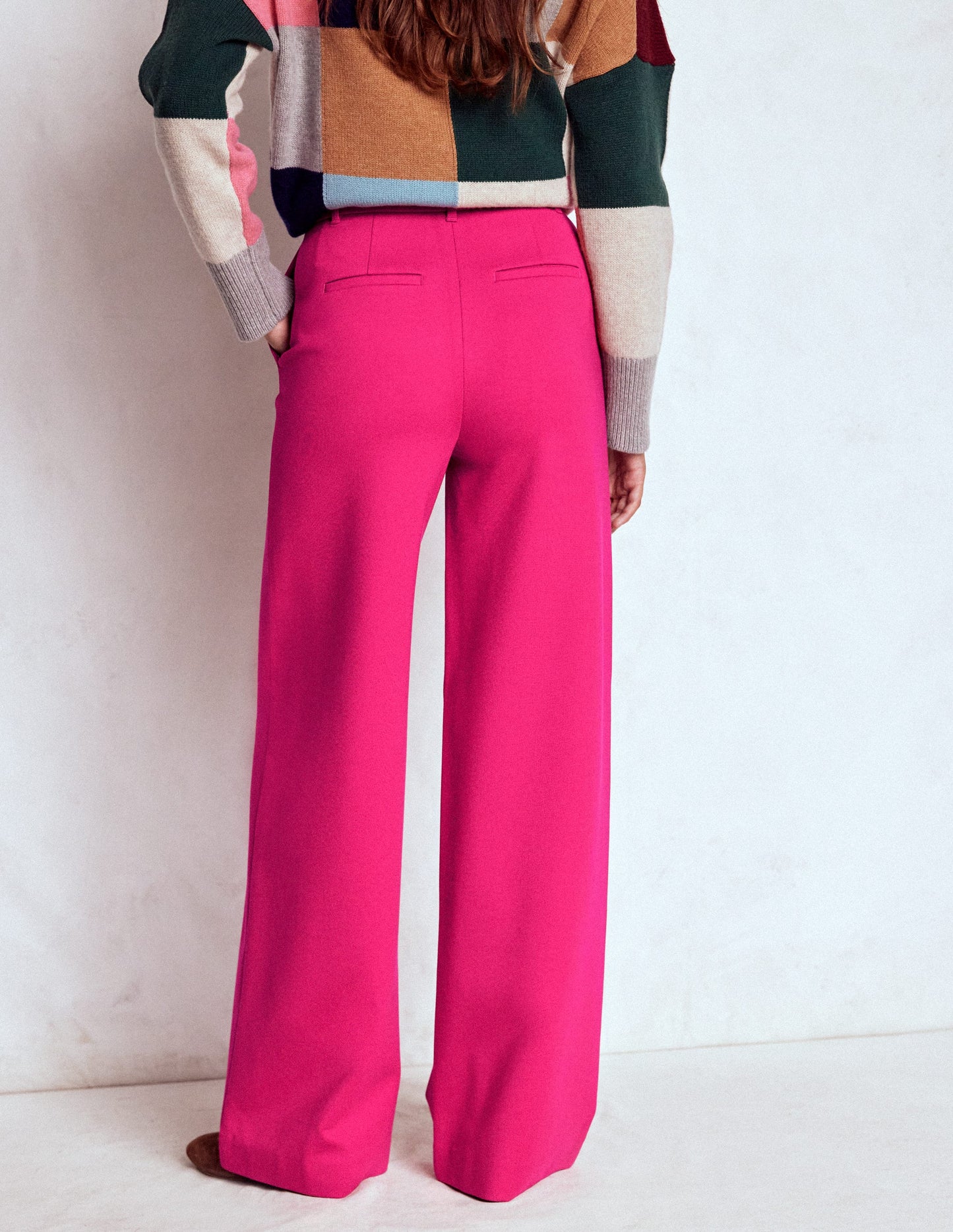 Belgravia Ponte Trousers-Vibrant Pink