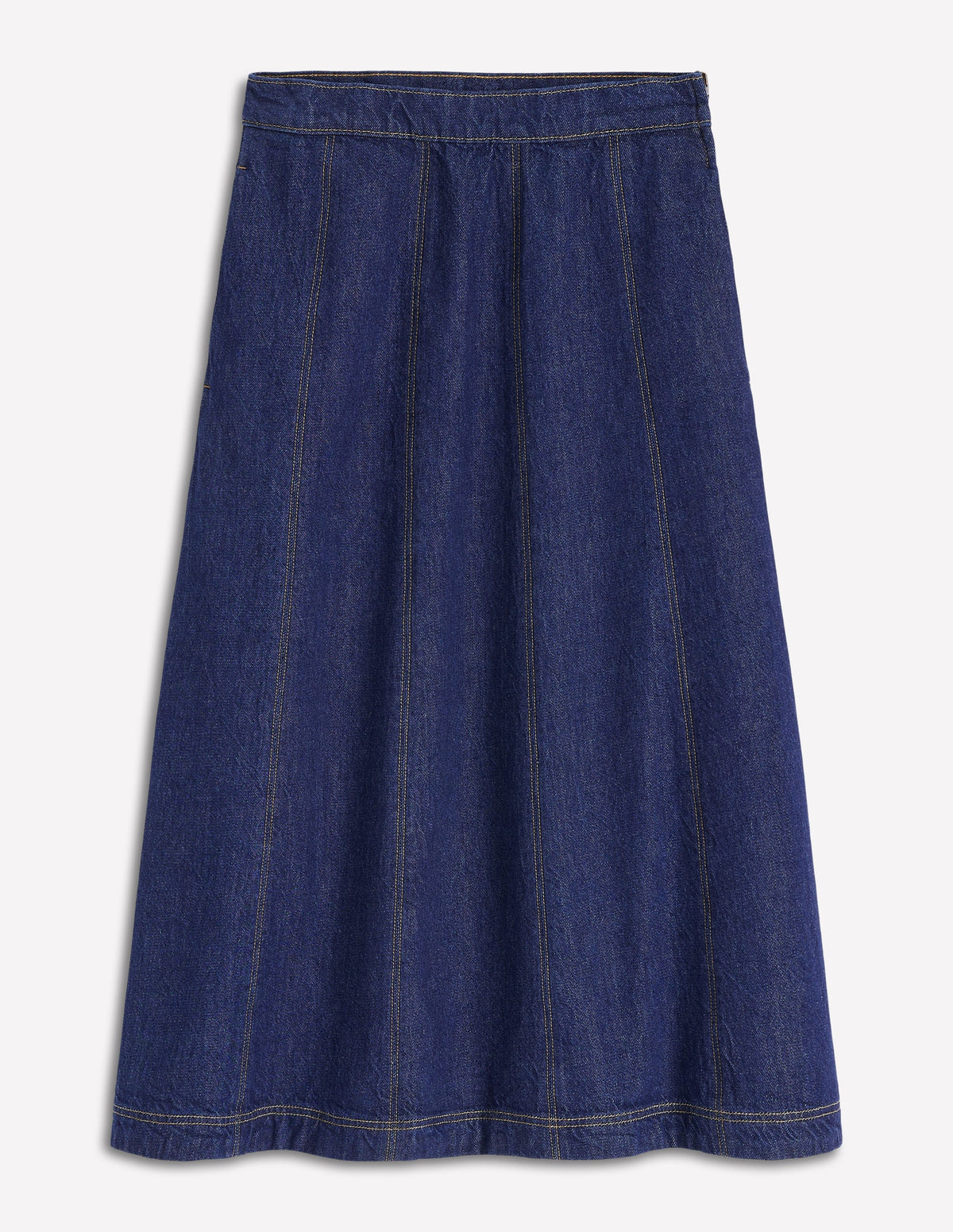 Joy Panelled Denim Skirt-indigo - Image 5