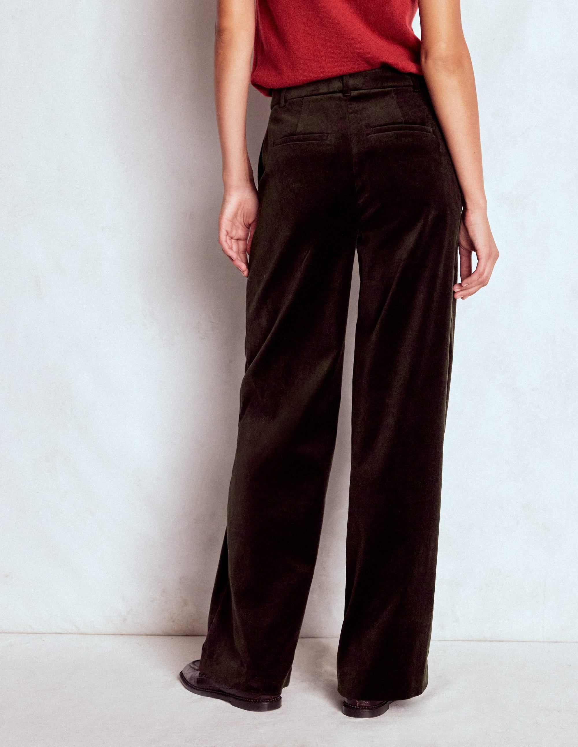 Belgravia Velvet Trousers-Espresso - Image 3