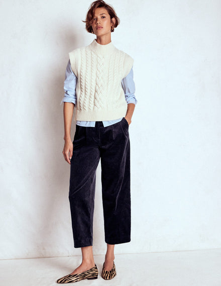 Bloomsbury Cord Trousers-NAVY