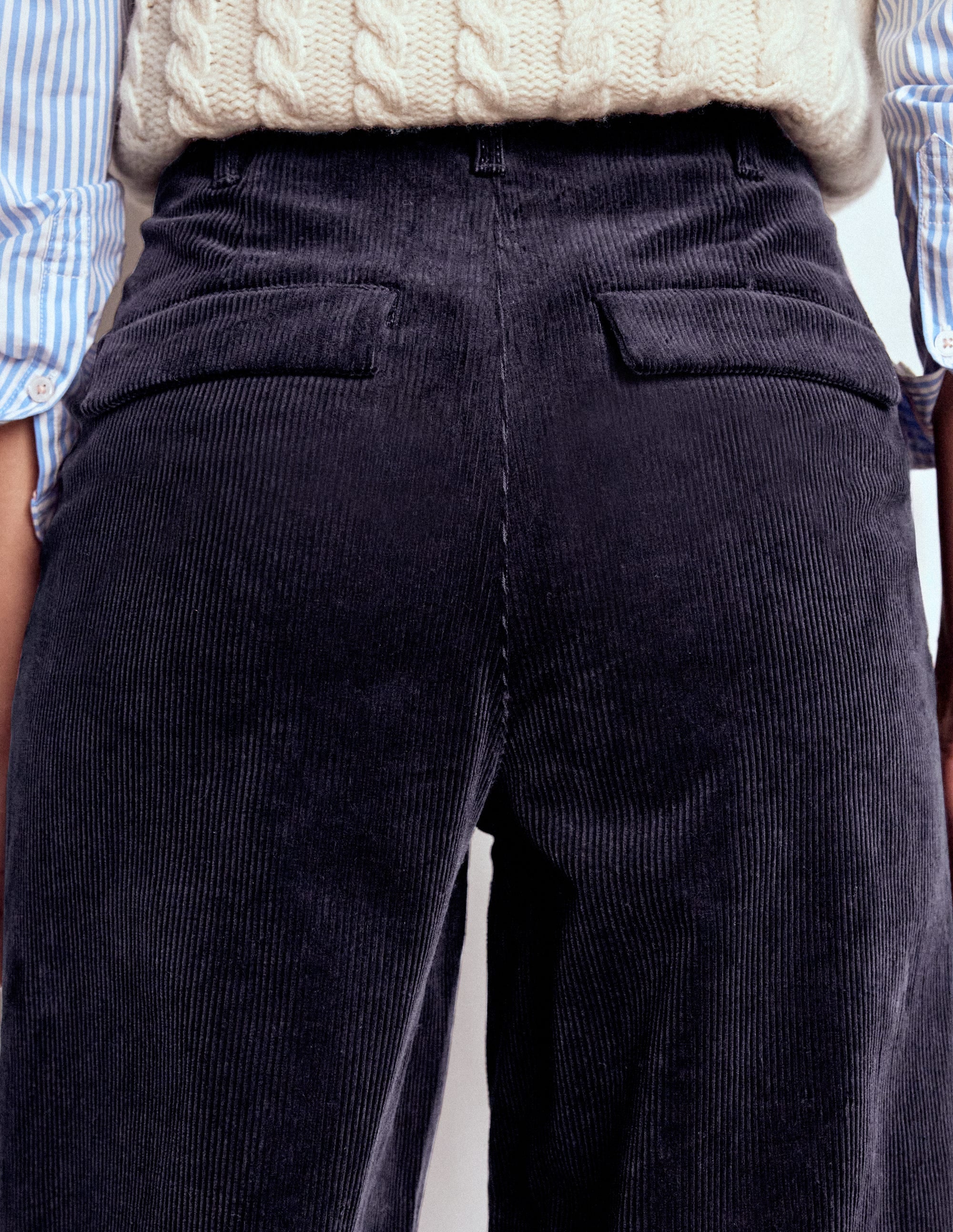 Bloomsbury Cord Trousers-NAVY - Image 5