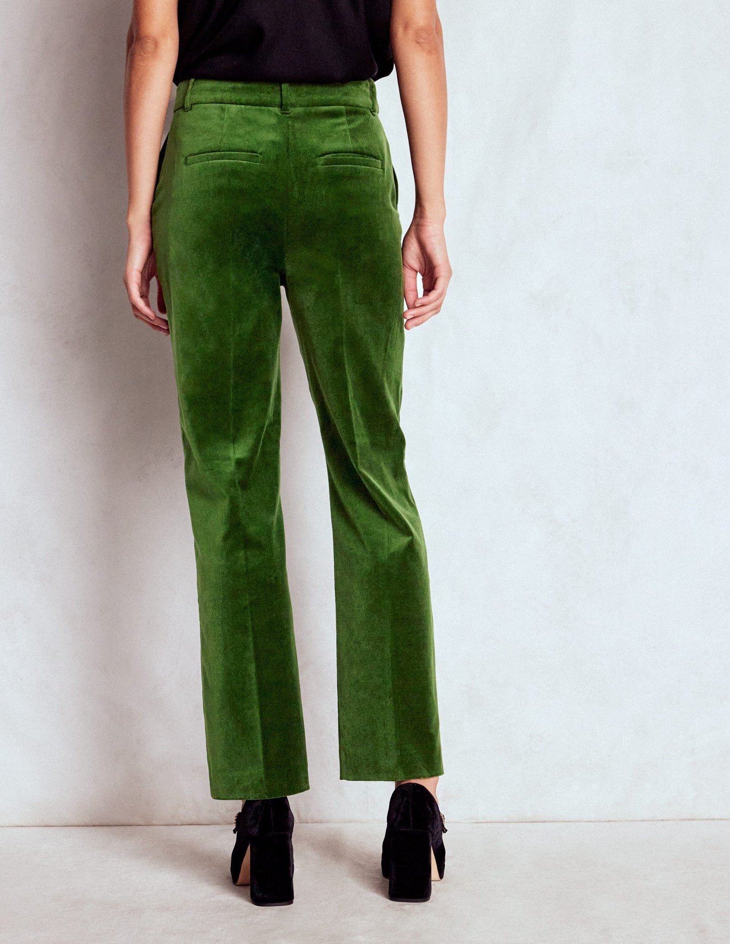 Canonbury Velvet Trousers-Green Fir