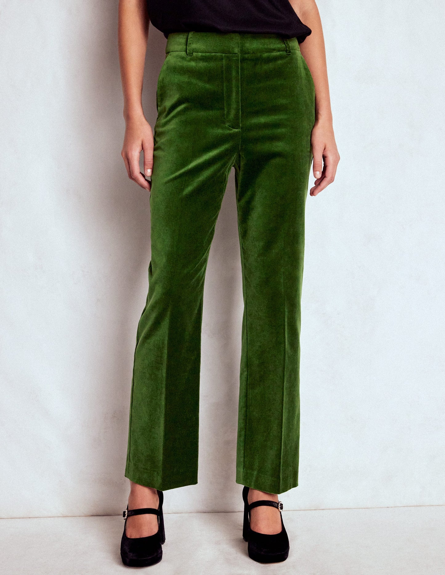 Canonbury Velvet Trousers-Green Fir