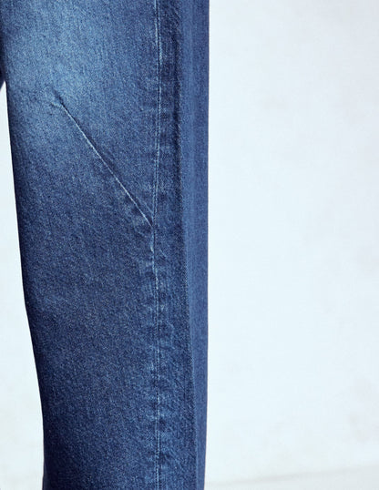 Full Length Barrel Leg Jeans-Dark Vintage-5