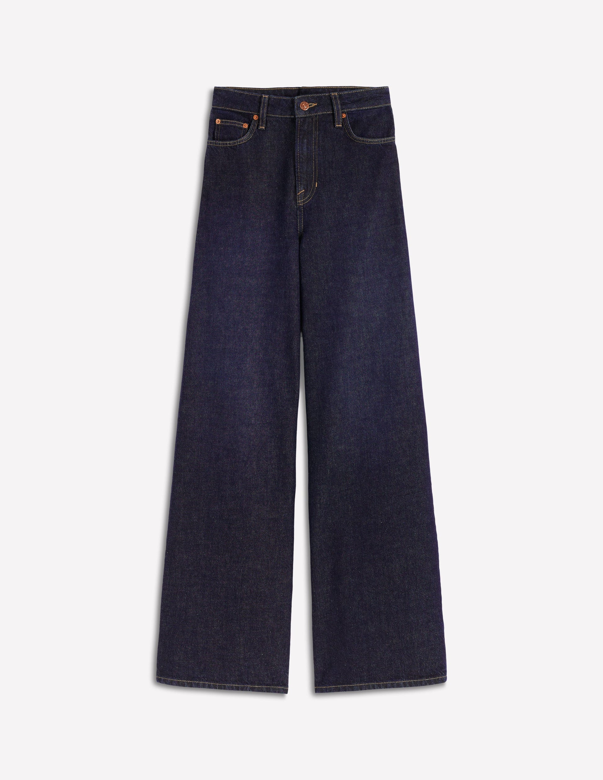 Rigid Wide Leg Jeans-Indigo Rinse-6