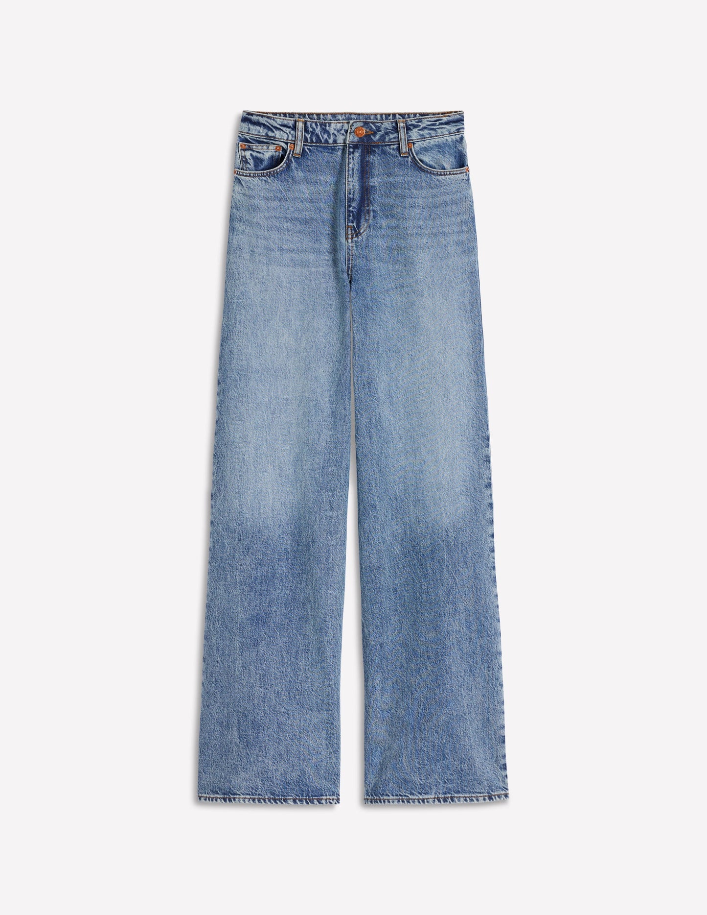 High Waist Wide Leg  Jeans-Mid Vintage