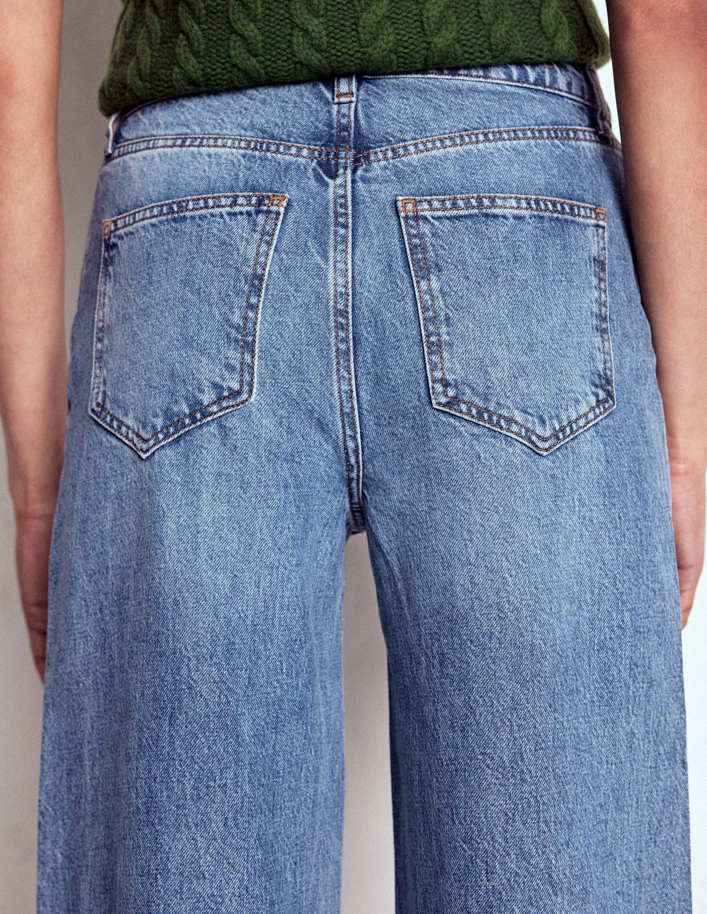 High Waist Wide Leg  Jeans-Mid Vintage