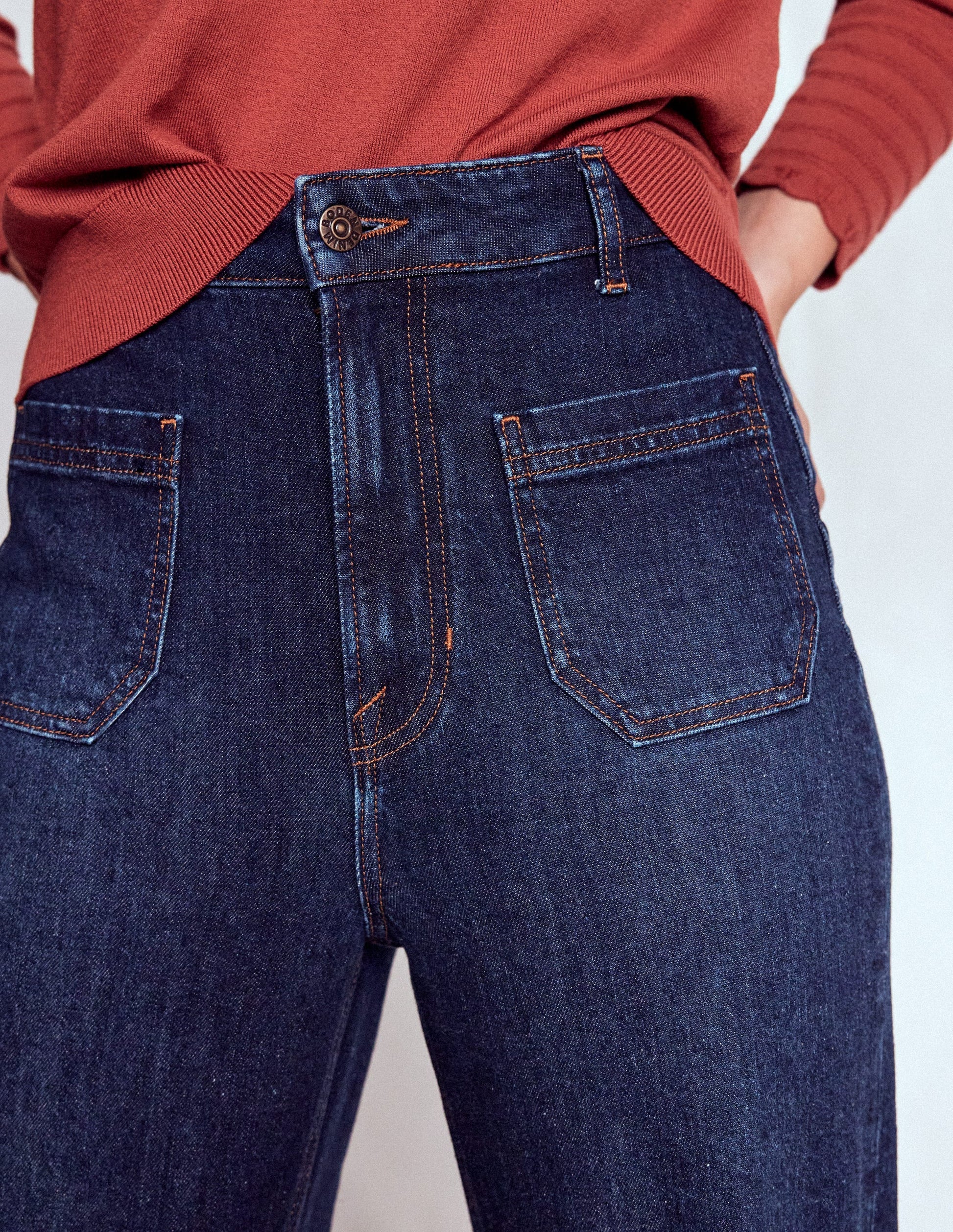 Straight Leg Pocket Jeans-Dark Vintage-5