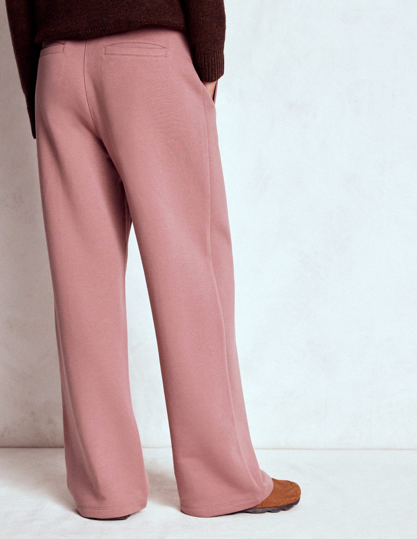 Wide Leg Joggers-Blushing Rose
