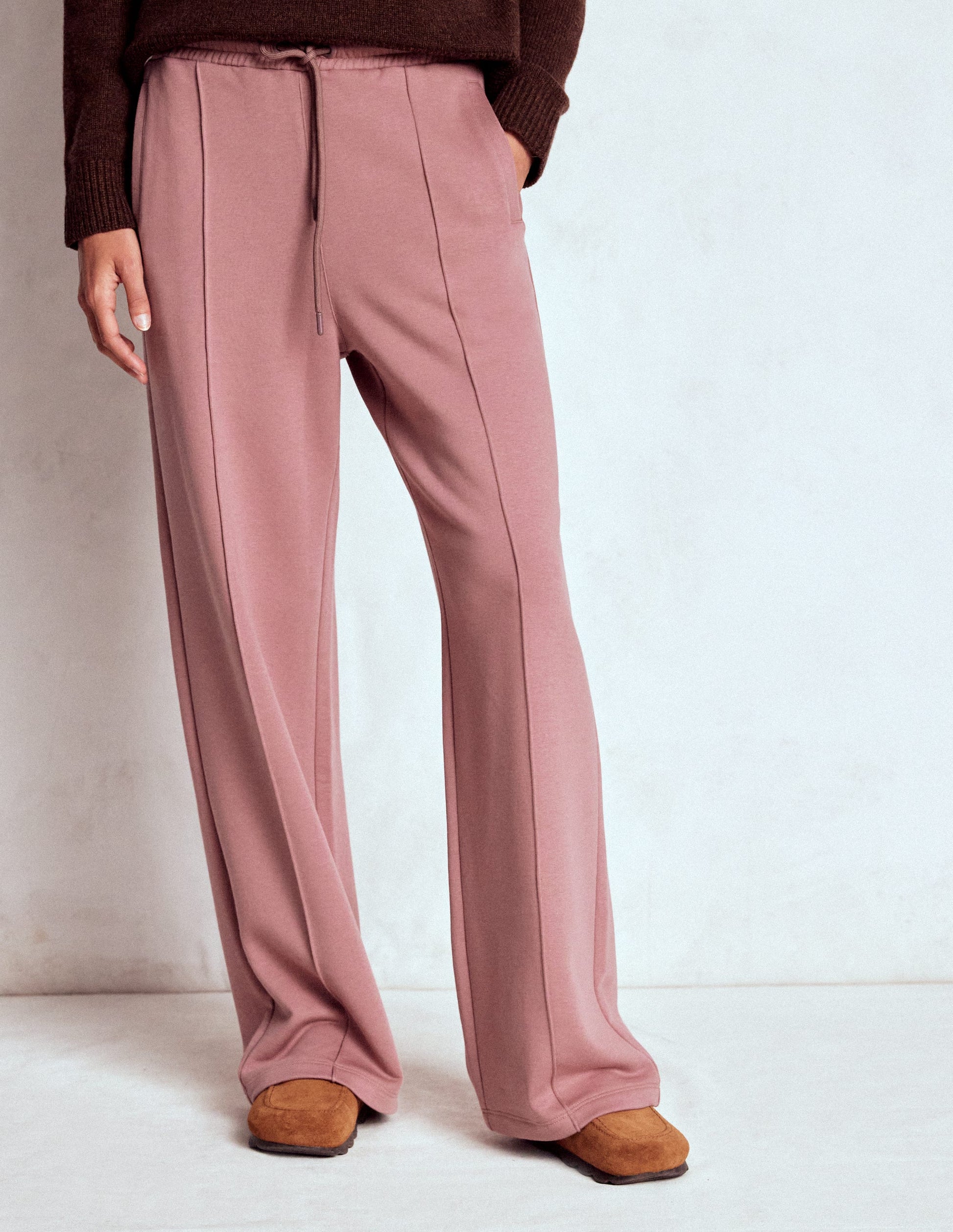 Wide Leg Joggers-Blushing Rose-4