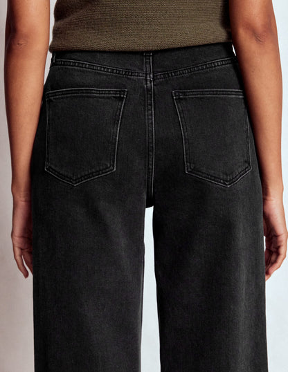 Mid Rise Stretch Jeans-Washed Black-2