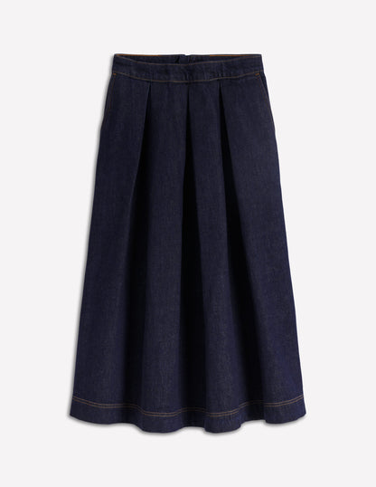 Verity Denim Midi Skirt-Indigo-2