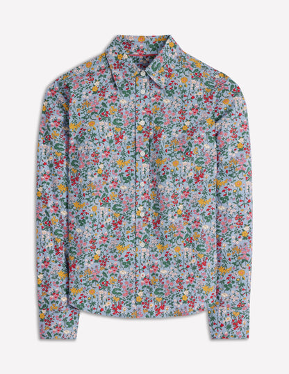 Sienna Cotton Shirt-Windward Blue, Delicate Meadow-6