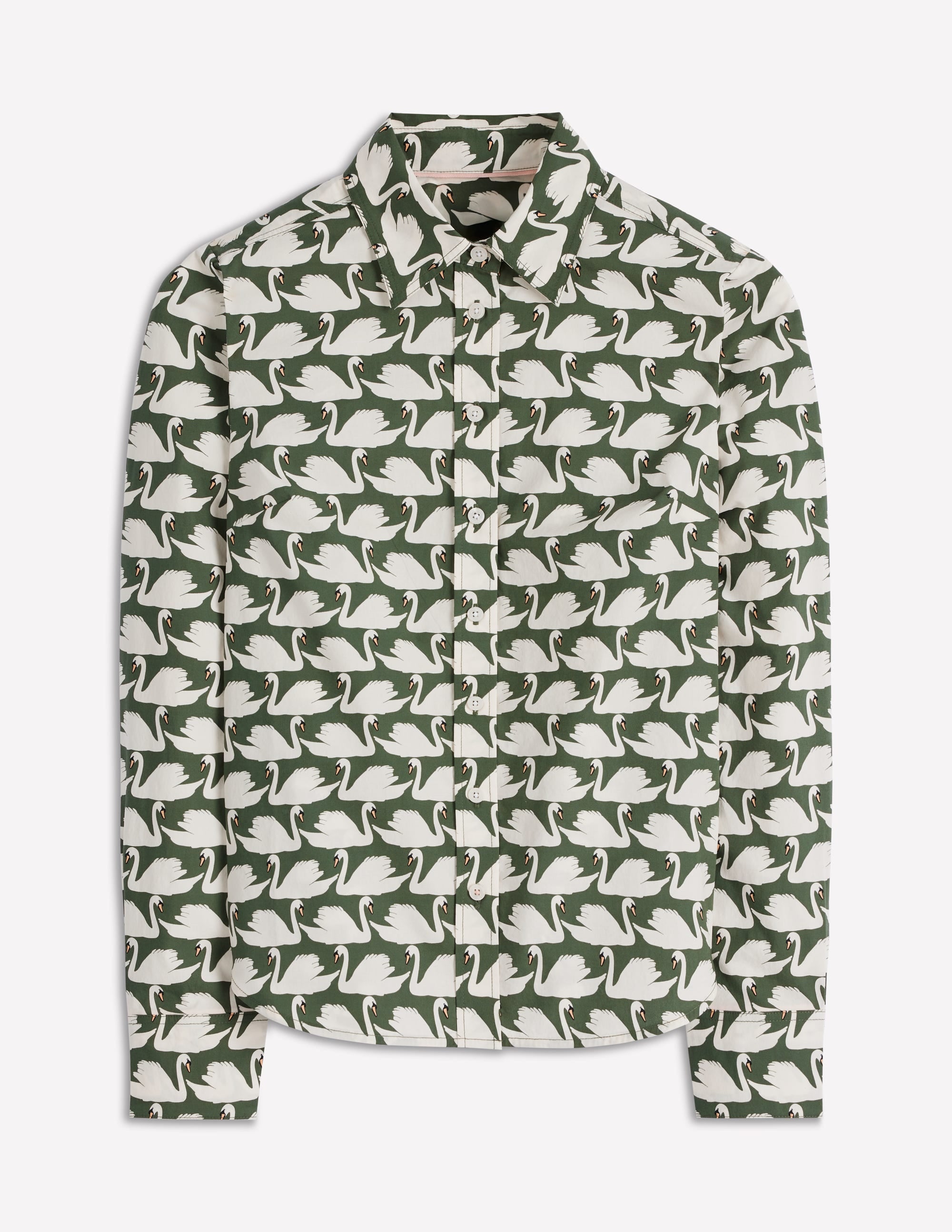 Sienna Cotton Shirt-Green, Geo Swan - Image 6