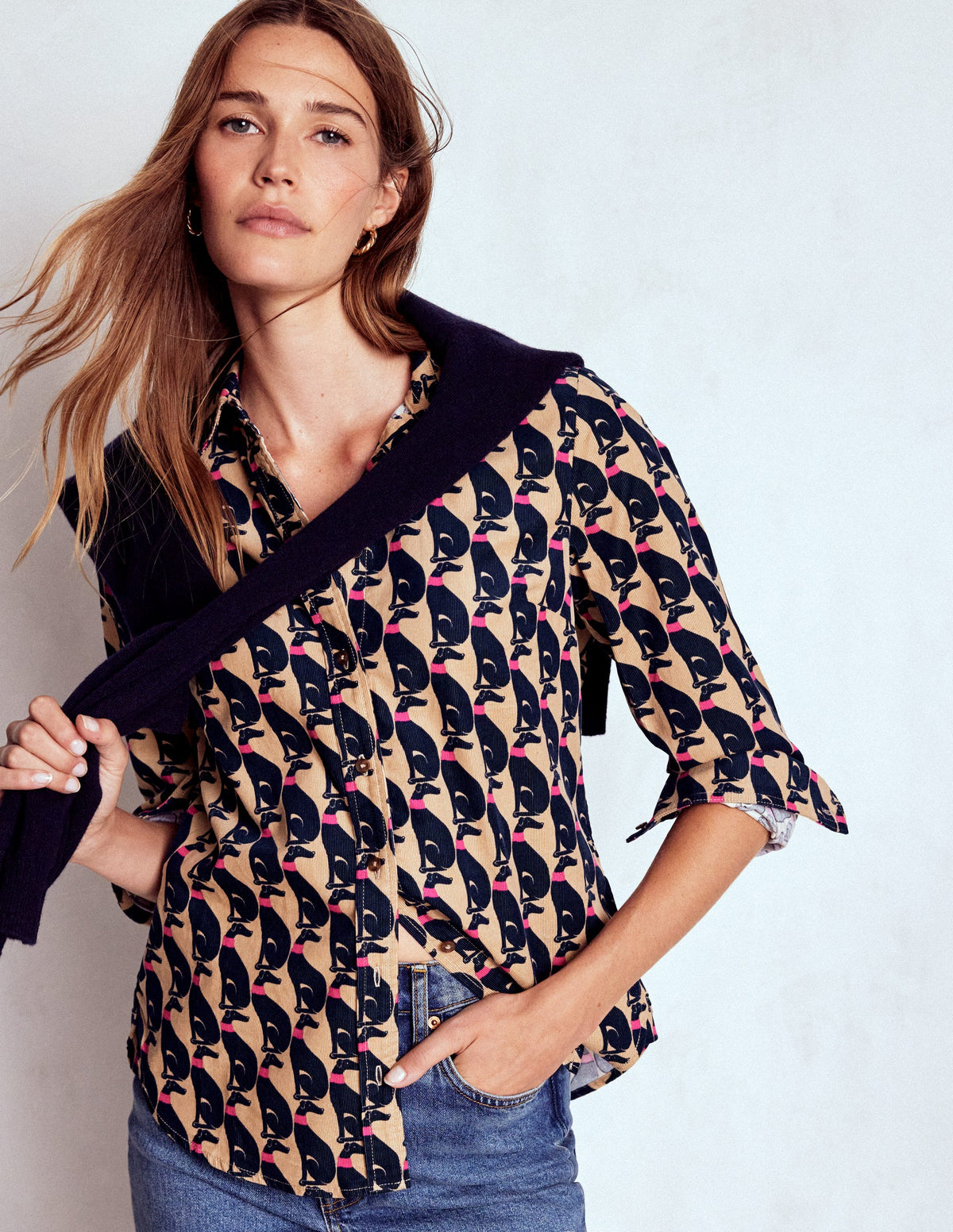 Sienna Cord Shirt-Safari, Cosy Greyhound - Image 6