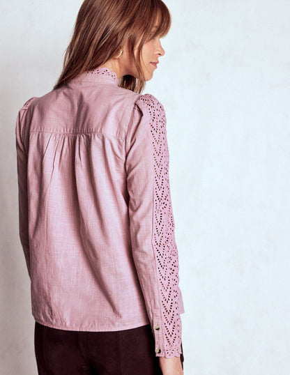 Savannah Broderie Top-Iris Pink-4
