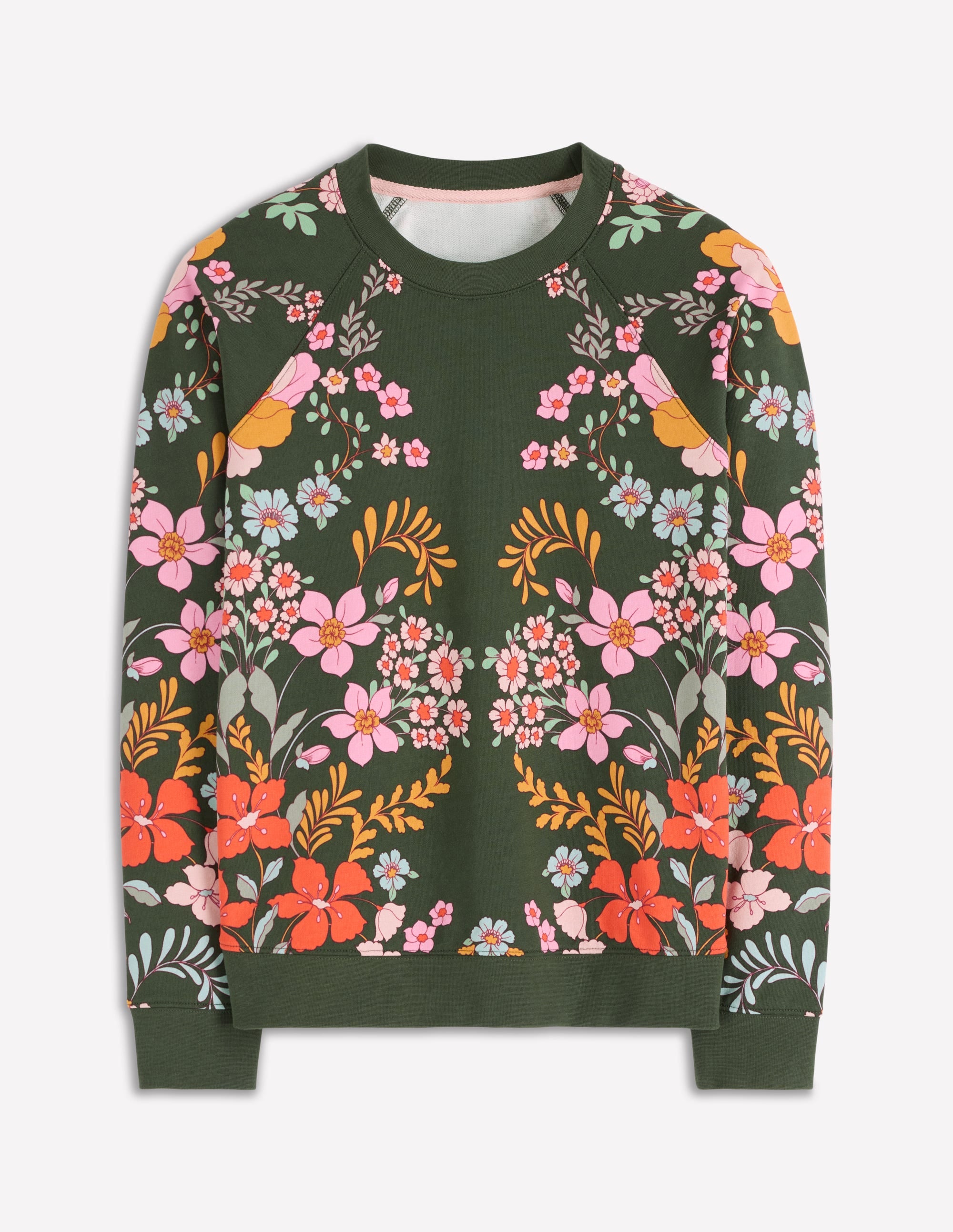 Rosa Printed Sweatshirt-Forest, Flourishing Garden - Image 6