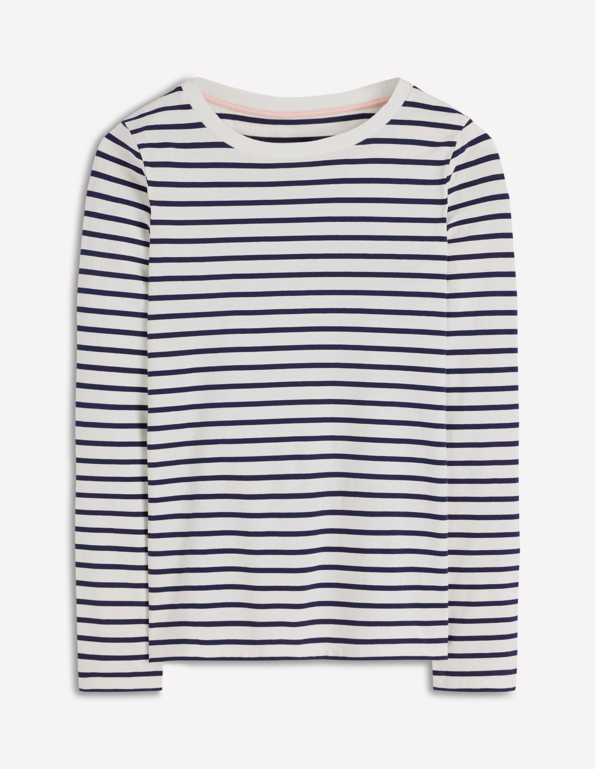 Olivia Long Sleeve Breton-Ivory, Navy-6