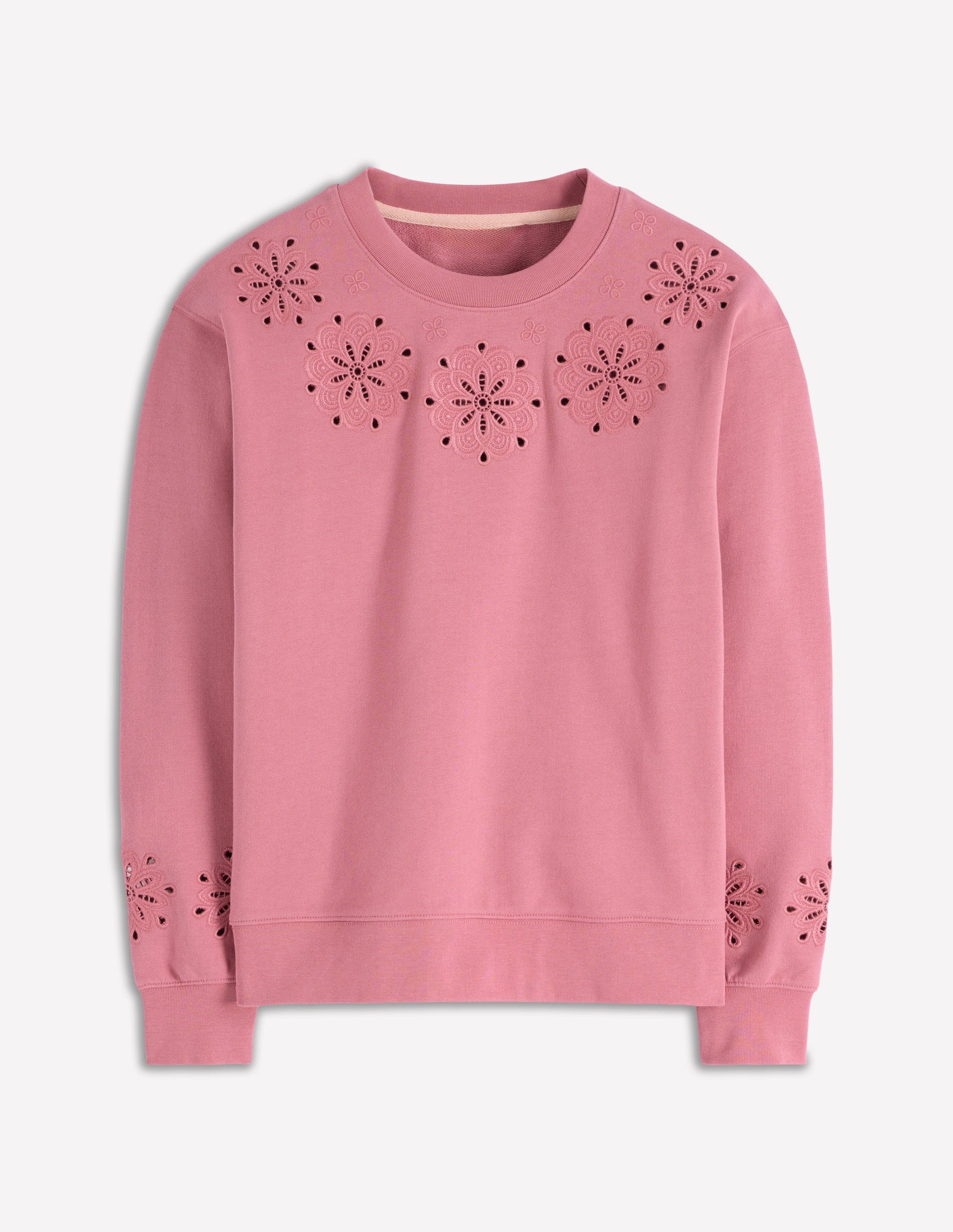 Emi Cutwork Sweatshirt-Pink Heather-5