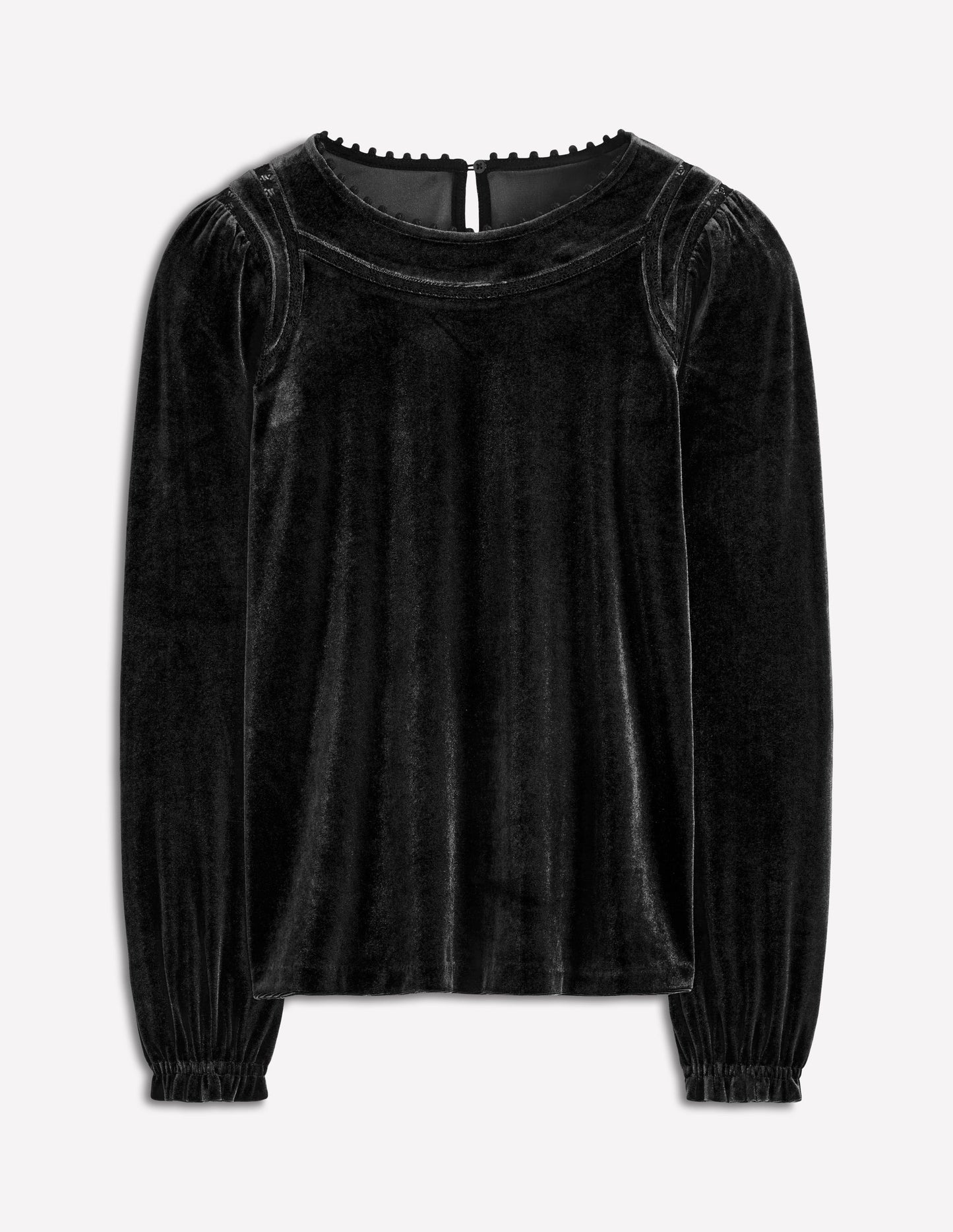 Mila Velvet Top-Black