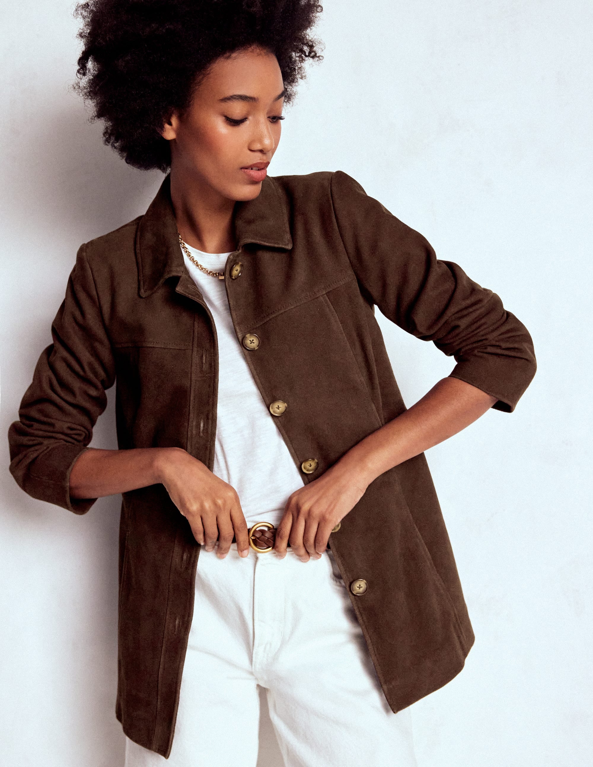 Suede Jacket-Dark Chocolate - Image 1