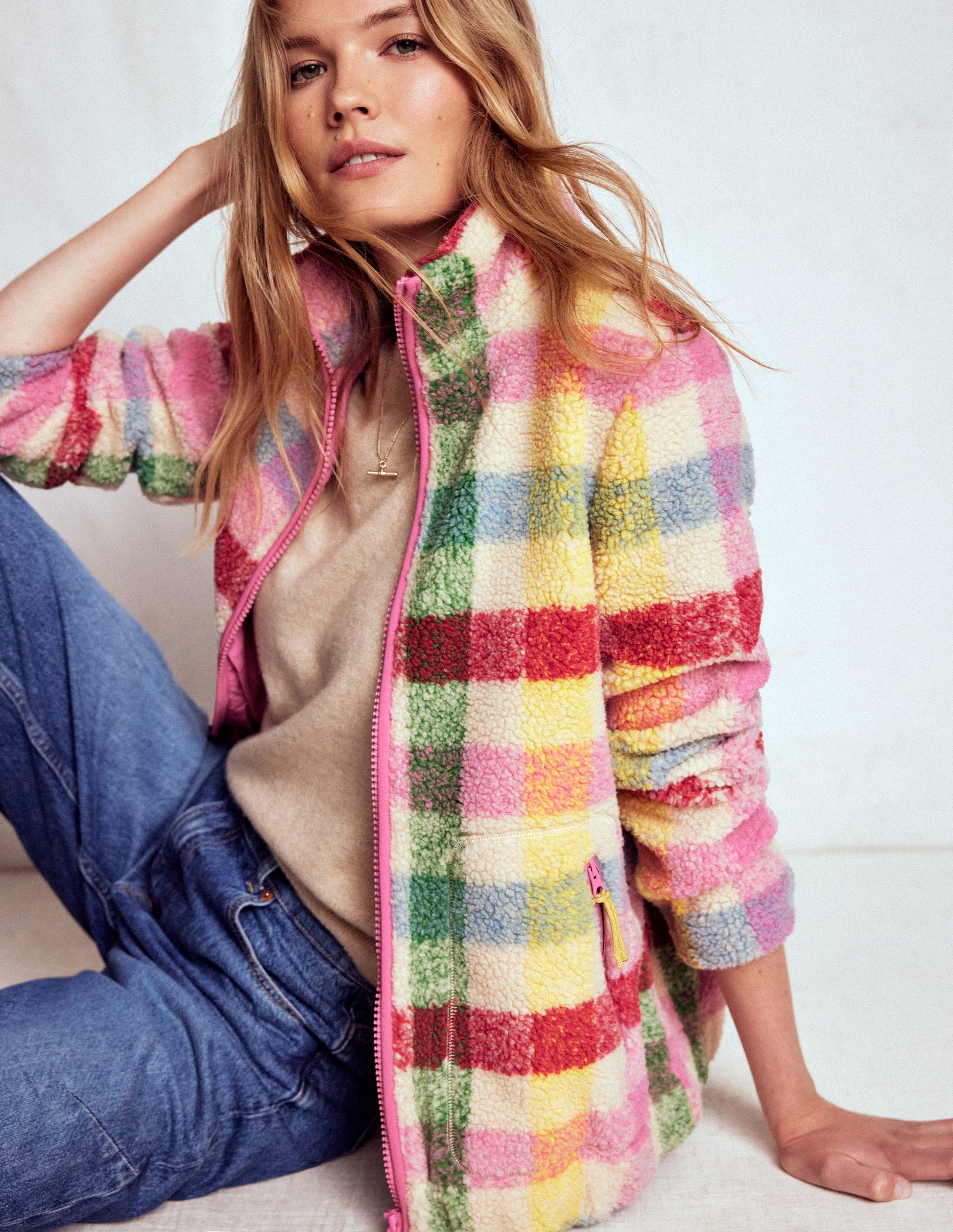 Westminster Borg Jacket-Multi, Check-1