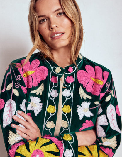 Embroidered Souvenir Jacket-Emerald Night Embroidery-4
