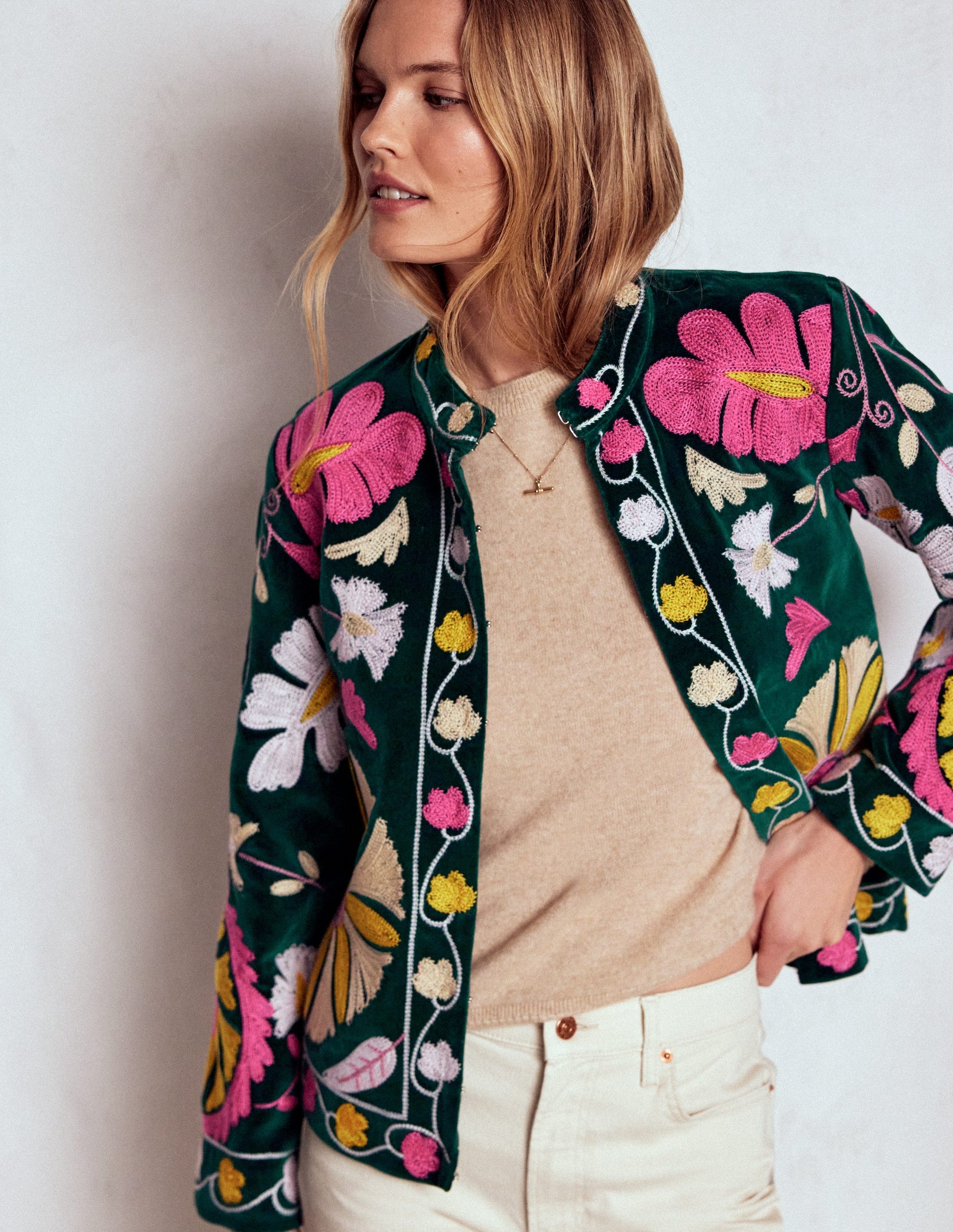 Embroidered Souvenir Jacket-Emerald Night Embroidery-6