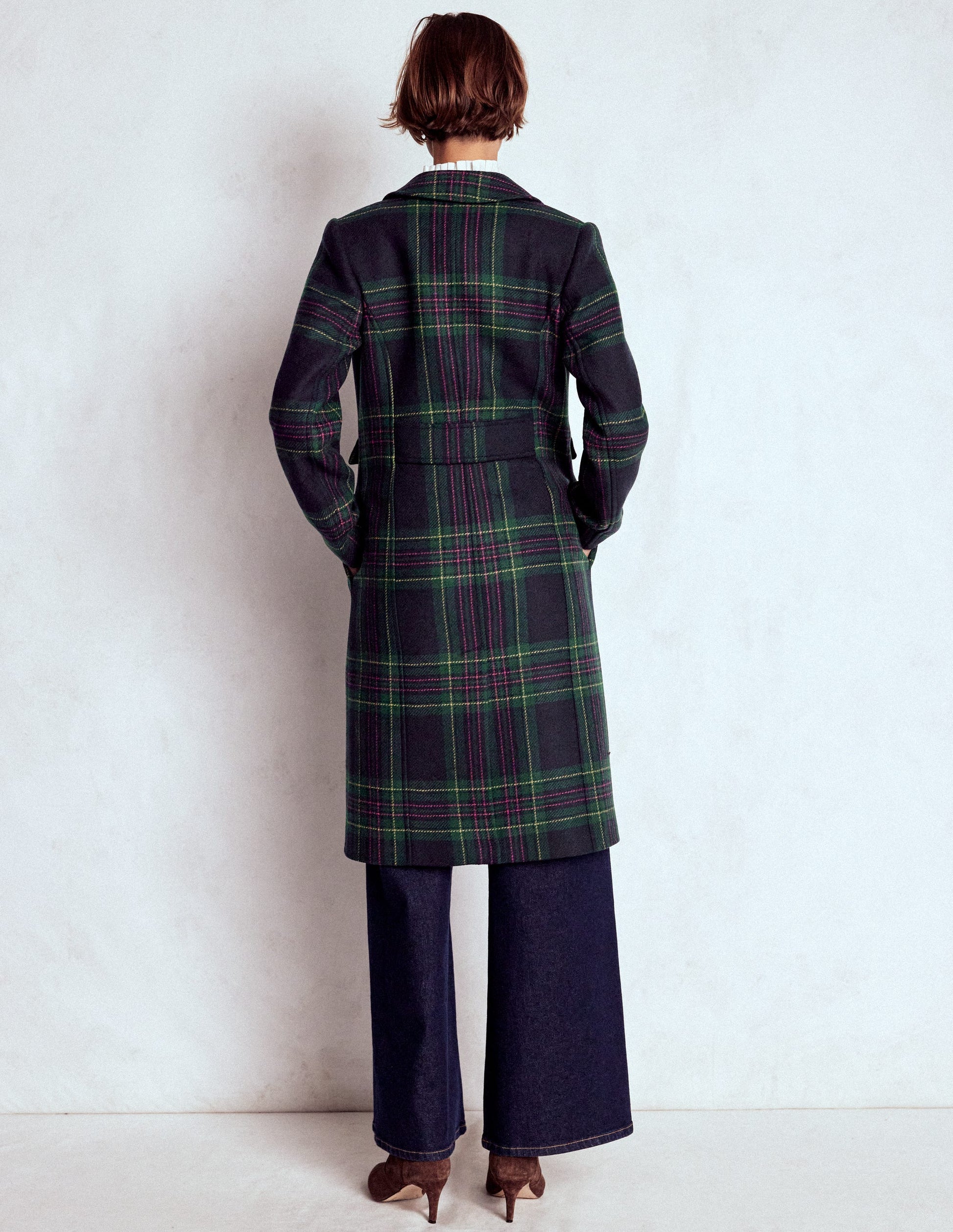 St Albans Coat-Navy & Green Tonal Check-4