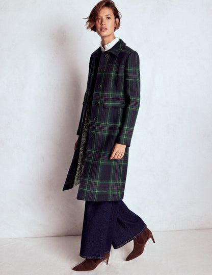 St Albans Coat-Navy & Green Tonal Check-5