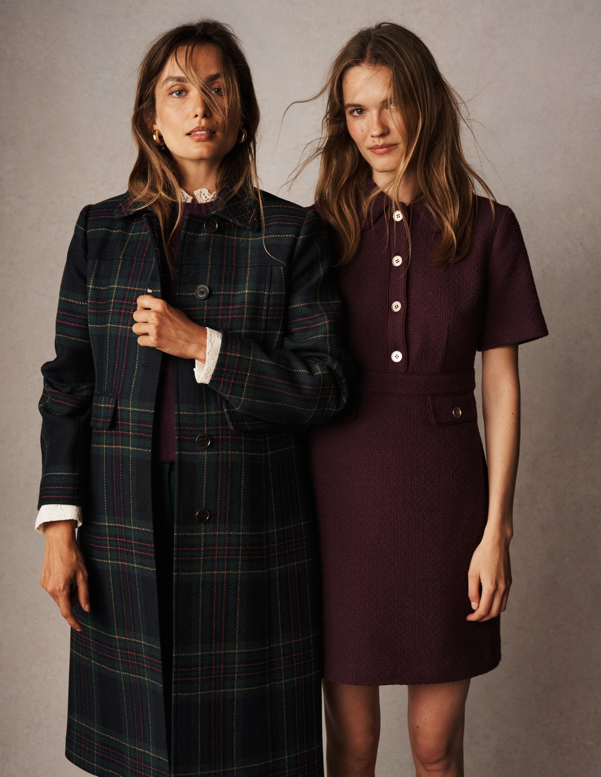 St Albans Coat-Navy & Green Tonal Check-2
