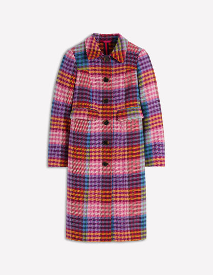 St Albans Coat-Rainbow Blanket Multi Gingham-9