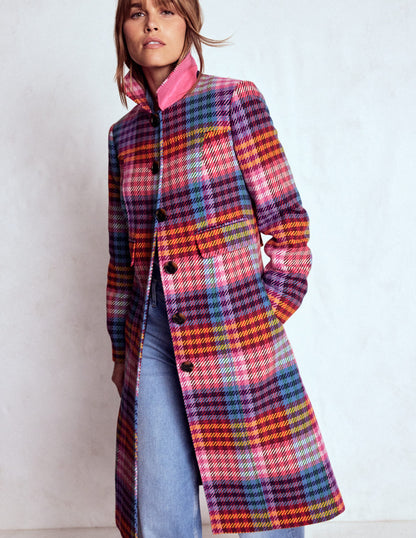 St Albans Coat-Rainbow Blanket Multi Gingham-1