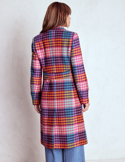 St Albans Coat-Rainbow Blanket Multi Gingham-4