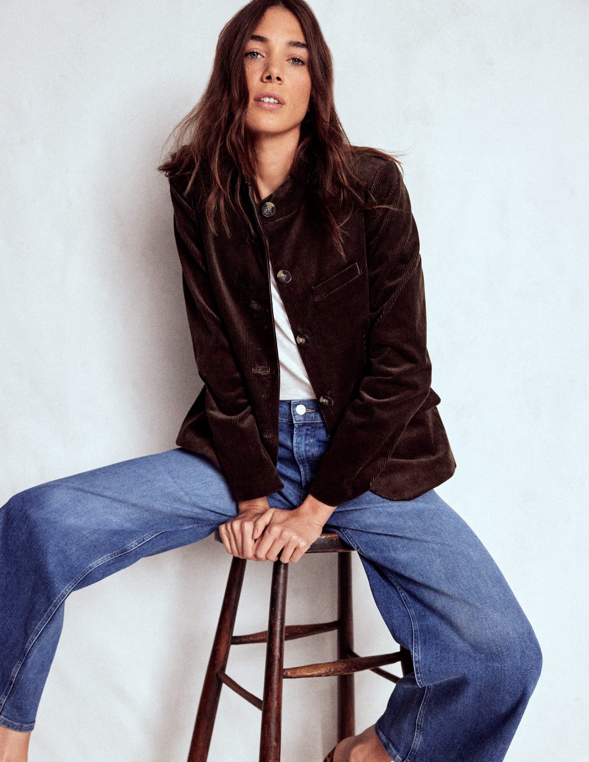 Military Cord Jacket-Espresso - Image 4