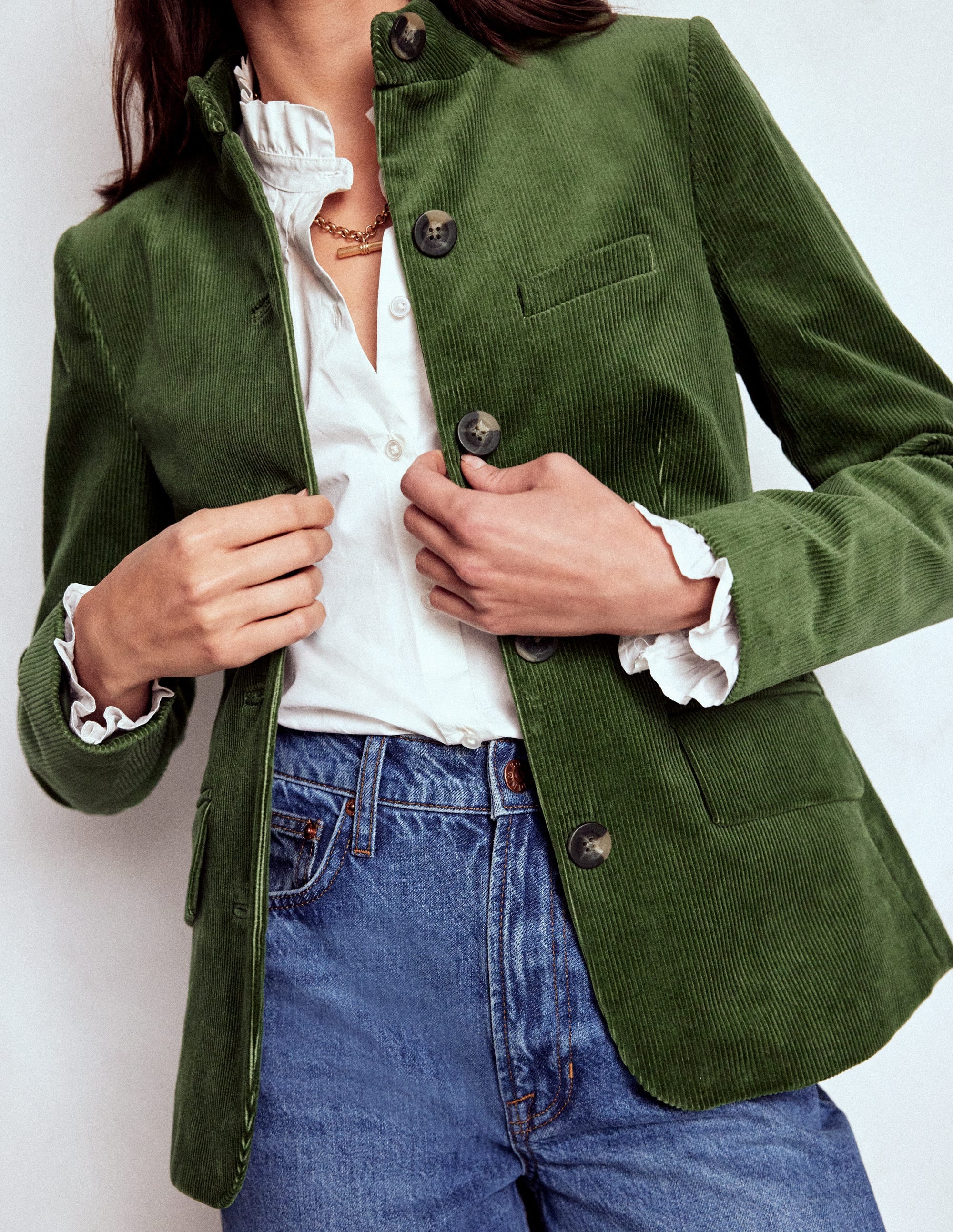 Military Cord Jacket-Fern - Image 5