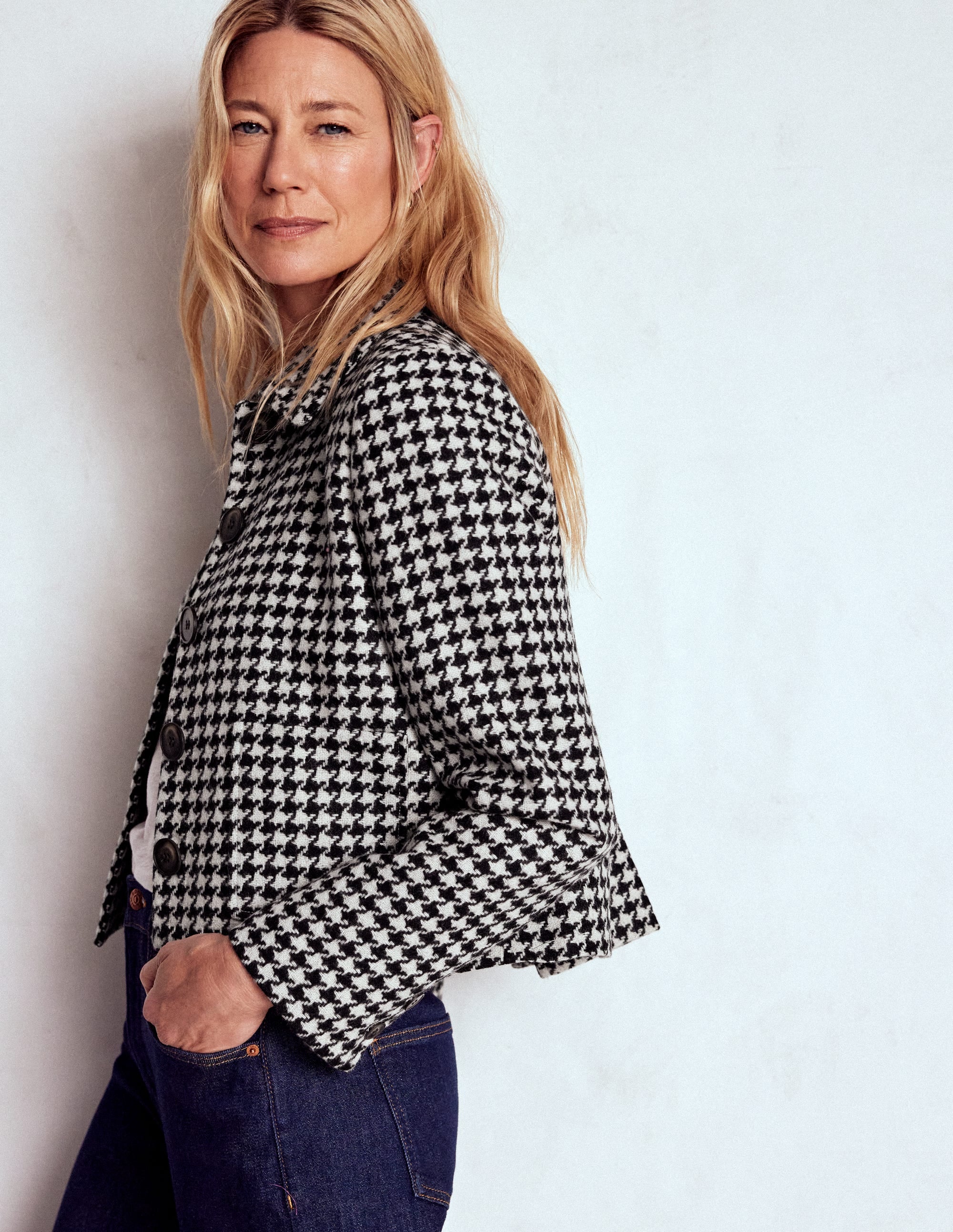 Knightsbridge Wool Jacket-Black Dogstooth - Image 1