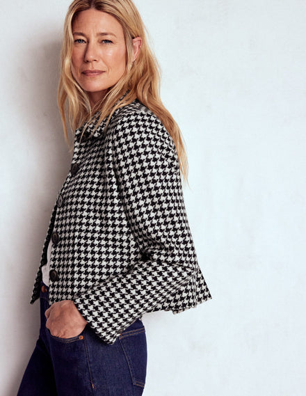 Knightsbridge Wool Jacket-Black Dogstooth