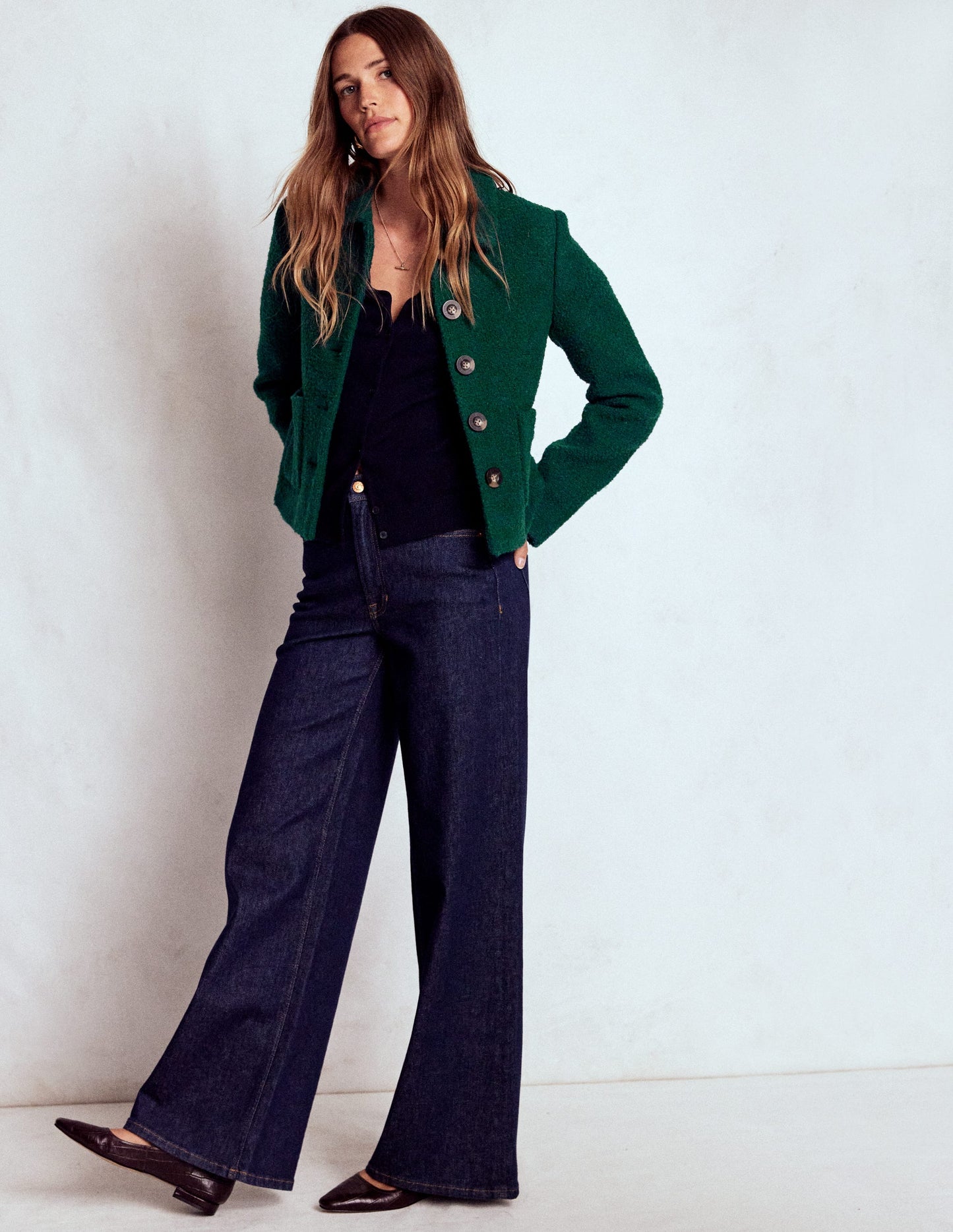 Knightsbridge Wool Jacket-Emerald Night