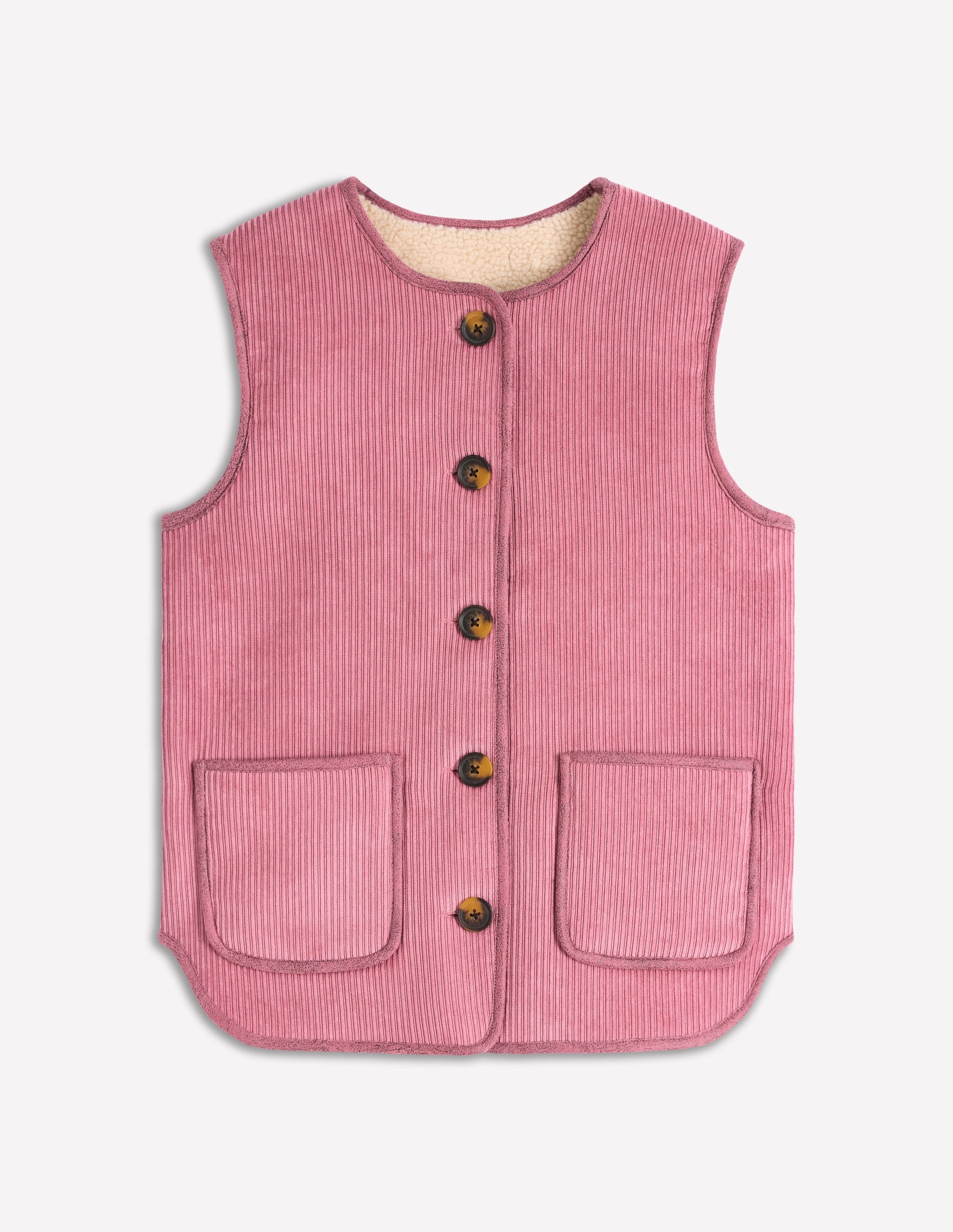 Clerkenwell Reversible Gilet-Light Pink, Natural - Image 6
