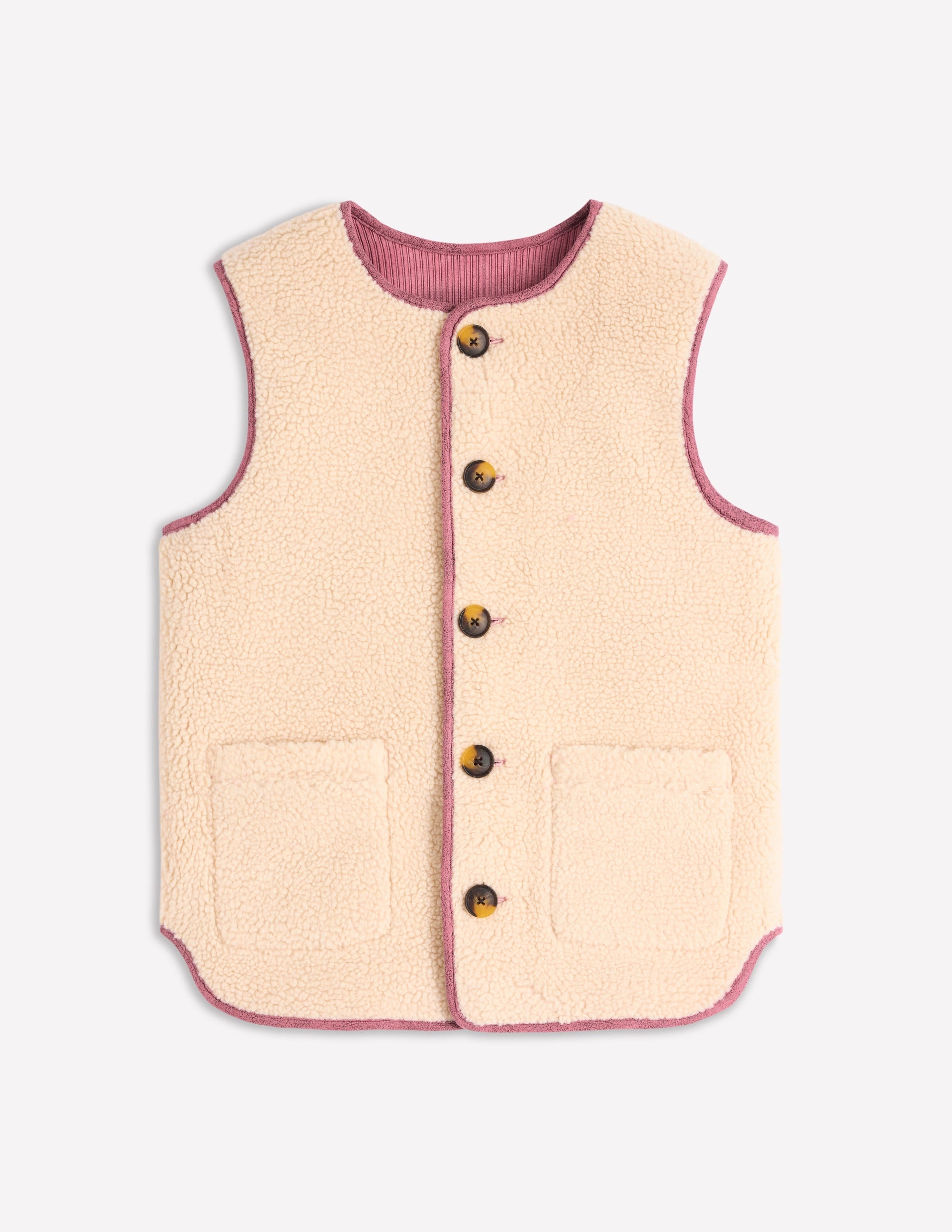 Clerkenwell Reversible Gilet-Light Pink, Natural - Image 7