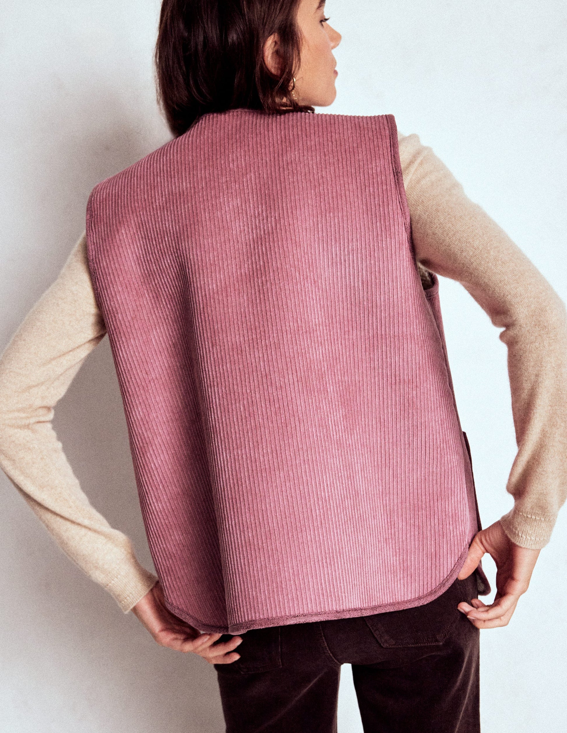 Clerkenwell Reversible Gilet-Light Pink, Natural-3